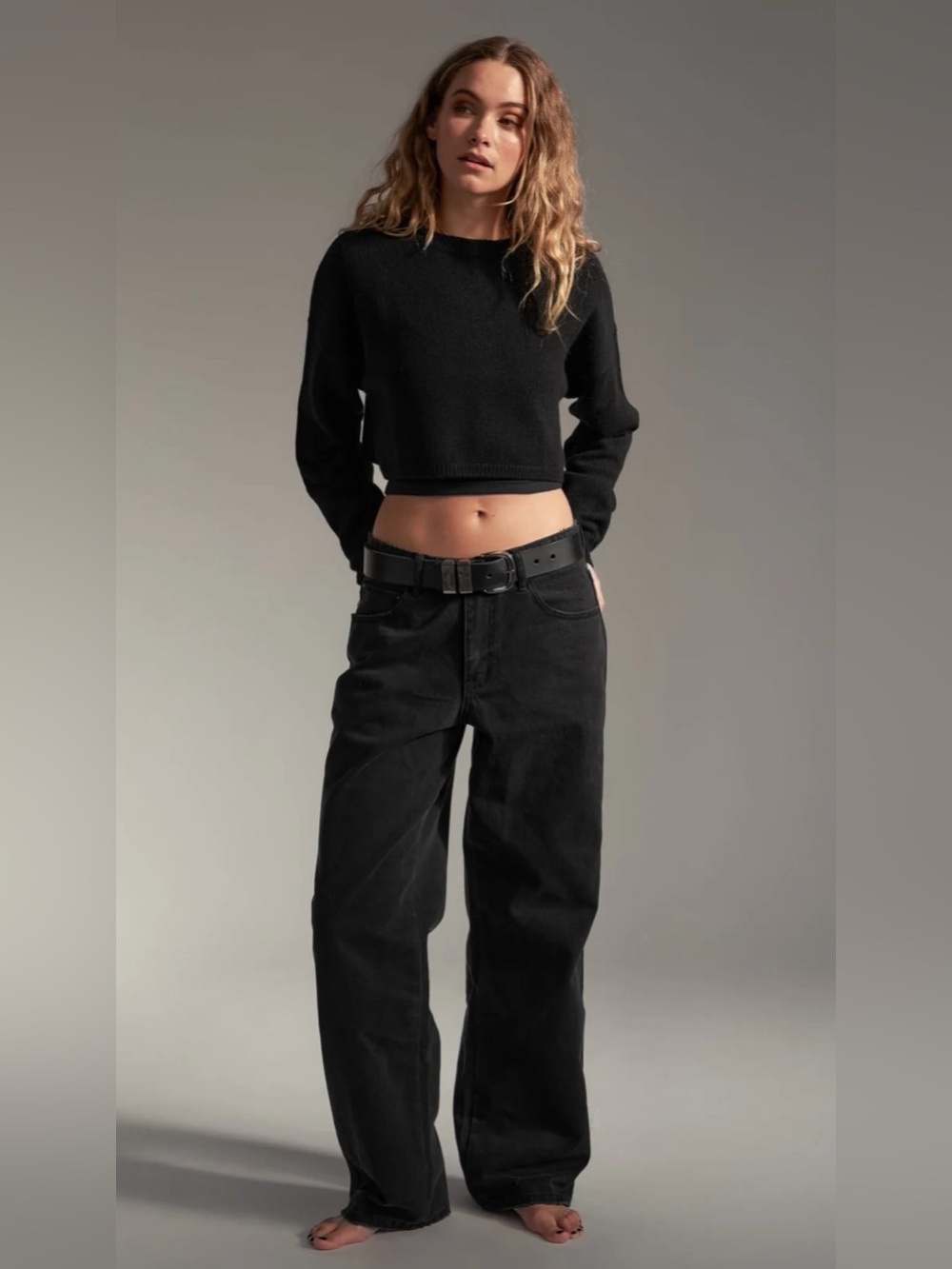 All Things Golden The Cropped Universal Knit 2.0 Merino Wool Cashmere Sweater